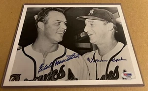 EDDIE MATHEWS & WARREN SPAHN signed autographed 8x10 photo - PSA authenticated - Picture 1 of 2