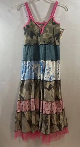 May Muller Women’s Junior’s Size S Camo Stripe Paint Splotch Tank Dress sLvS New - Picture 1 of 6