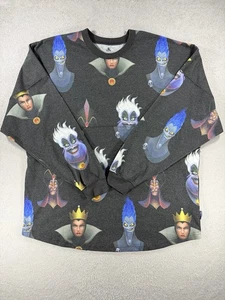 Disney Villains Shirt Adult XL GRAY Long Sleeve Spirit Jersey Up to No Good - Picture 1 of 11