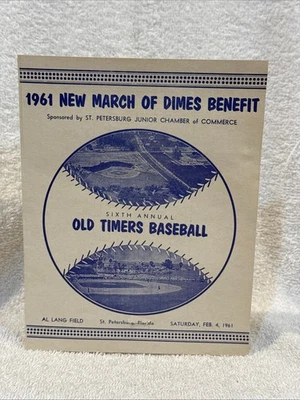 VERY RARE 2-4-1961 AL vs. NL March of Dimes Old Timers Game Program, VERY COOL!! - Image 1 of 4