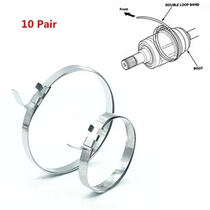 Stainless Steel Boot Clamp Pliers Clip 20pcs High Quality 10X-Short Bands - Picture 1 of 12