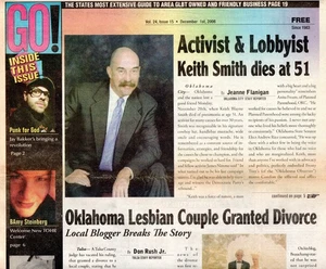The Gayly Oklahoman Gay & Lesbian Newspaper 12/2006 Keith Smith Lesbian Divorce - Picture 1 of 2