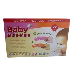 Baby Mum Mum Organic Rice Multi Pack 72 Rusks 144g - Picture 1 of 1