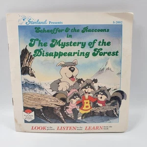 VTG Schaeffer & The Raccoons The Mystery Of The Disappearing Forest Book + Vinyl - Picture 1 of 7