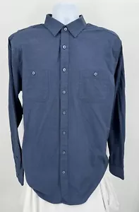 UNTUCKit Men's LT Large Tall Flannel Shirt Blue Pocket Long Sleeve Button Down - Picture 1 of 6