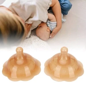2pcs Breastfeeding Nipple Shield Double Suction Cup Silicone Nipple Shield - Picture 1 of 12