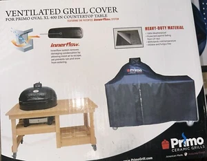 Primo Grillabdeckung, oval XL 400 mit Arbeitsplattentisch - Bild 1 von 3