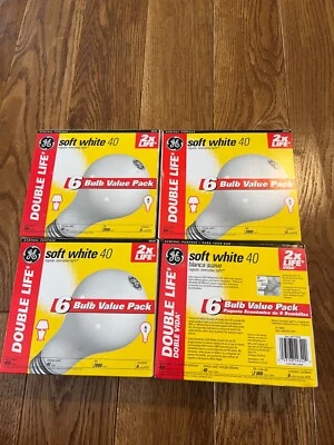 GE Double Life 40w A19, Soft Whit ,24 pack Free Shipping - Image 1 of 2