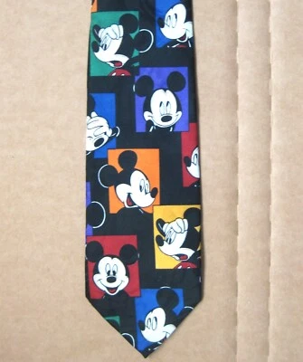 Vintage 90s Mickey Unlimited Disney Polyester Tie Necktie - Изображение 1 из 4