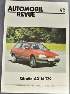 1987 Citroen AX Road Test Brochure 14 TZS Sedan Excellent Original German Text - Picture 1 of 5