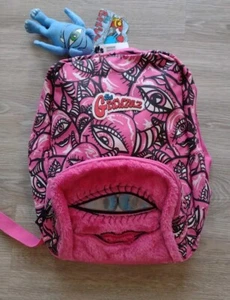 Grawzulz Backpack School Bag Pink With Grizzul Plush Toy Zippered Pouch - Picture 1 of 5