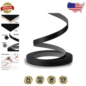 Flexible Black Edge Banding - 1.5 Inch x 250ft with Smooth Finish and Adhesive - Picture 1 of 11