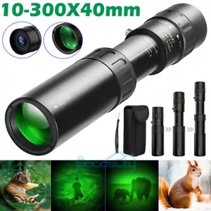 10-300X40mm Zoom HD Military Powerful Monocular Handheld Optics Telescope+Case - Picture 1 of 17