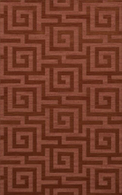 Pink Transitional Hand Hooked Squares Curls Blocks Area Rug Geometric DV13 - Image 1 of 2