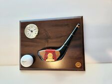 Jack Nicklaus Vintage Golf club, Clock, ball Wooden Display Plaque Award