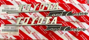 New OEM Toyota 69-74 LAND CRUISER FJ40 SET of 2 Front Fender Emblem 75305-60011 - Picture 1 of 14