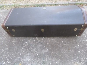 VTG  BACH 50B STRADIVARIUS BASS TROMBONE LEATHER MUSICAL INSTRUMENT CARRY CASE - Picture 1 of 9
