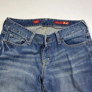 X2 Jeans donna slim taglia 10 vita bassa bootcut lavaggio medio - Foto 1 di 10
