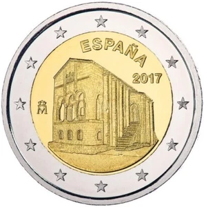 Spain - 2 Euro Commemorative 2017 Church of S M. del Naranco UNC - FREE SHIPPING - Picture 1 of 3