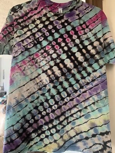 Custom Handmade Reverse Tie Dye T-Shirt Medium Gildan Ultra Cotton Free Ship! - Picture 1 of 10