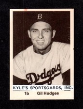1975 TCMA  Gil Hodges  BROOKLYN DODGERS  UNSIGNED  2-1/2 x 3-1/2  PHOTO CARD #6
