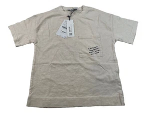 Zara Join Life T-Shirt Short Sleeve Crew Neck Beige Size 6 - Picture 1 of 10