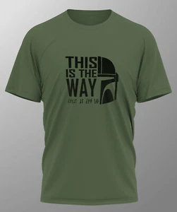 THIS IS THE WAY Mandalorian T-Shirt Tee Siebdruck Design Neu - Bild 1 von 7