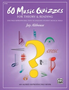 60 Music Quizzes for Theory and Reading BOOK BY ALTHOUSE COMB BOUND NEW ON SALE - Picture 1 of 1