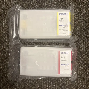 NEW Epson 786 ink set for Epson WF4630 WF4640 WF5110 WF5190 - Magenta Yellow - Picture 1 of 2