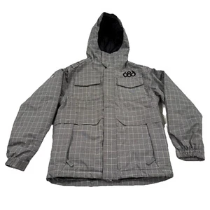 686 Snowboard Mannual Mix Jacket Boys Medium Grey Youth Evolution Sleeve - Picture 1 of 10