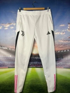 Juventus Training Football Soccer Pants White Adidas Polyester Men Size M - Picture 1 of 9