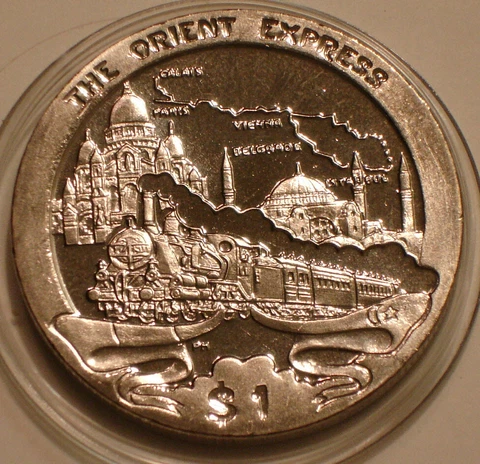 2013 One Dollar of British Virgin Islands THE ORIENT EXPRESS Gem BU Cover