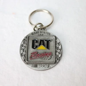 NASCAR Pewter Ward Burton 22 CAT Racing Keychain 2001 Bergamot Logo VTG - Picture 1 of 3