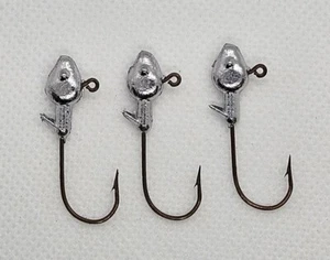 50 1/16 Lead Minnow head Unpainted Jig Head Eagle Claw Bronze #2 MADE IN USA - Picture 1 of 1