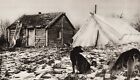 1925 Vintage Print Canada ~ Cabin Pioneer Saskatchewan Snow Dogs Tent Photo Art