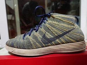Nike Lunar Flyknit Chukka 554969-447 Lunarlon Fly Wire Green Blue Sz 9.5 - Picture 1 of 8