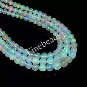 Smooth Round opal balls beaded necklace for women, Vintage fire opal 391 Off - Picture 1 of 2