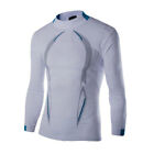 Maglietta Rundhals Langarm Fitness Da Uomo T-Shirt Sportiva Atletica Ad ^