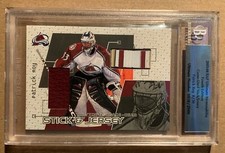 2003-04 BAP Ultimate Memorabilia Jersey and Stick #21 Patrick Roy /50 - COLORADO