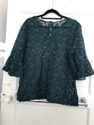 Lace Dark Green Top Size 18 - Image 1 of 2