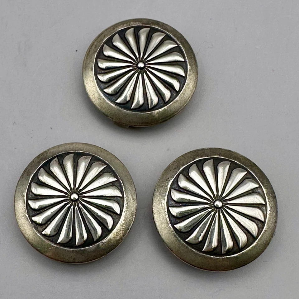 Juego de 3 cubiertas de botón a presión redondas de molinete para un máximo de 15 mm Foto 1 de 4