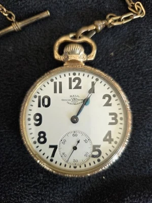 Ball Hamilton Railroad 999B 21 jewels Gold Filled Pocket Watch - Image 1 of 4