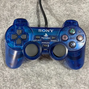 Controlador transparente Sony PlayStation 2 PS2 Ocean Blue DualShock OEM SCPH-10010 - Imagen 1 de 10