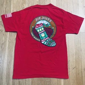 Joe Jost's T-Shirt Mens Medium Christmas 2014 Long Beach Dive Bar Rock Band Red - Picture 1 of 10