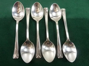6 Nice Vintage silver plated Coffee Spoons #11 - Picture 1 of 1