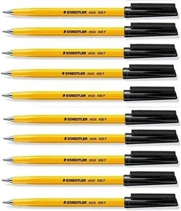 STAEDTLER Stick 430 Fine Ballpoint Pen 0.3mm 1 Count (Pack of 10), Black - Picture 1 of 1