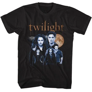 Twilight - Cullen Family With Moon - American Classics - Solid Black Adult Short - Picture 1 of 3