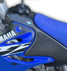 JUEGO DE 2 CUBIERTAS TANQUE COMPLETO CARBONO PRO YAMAHA YZ125 YZ250 2005-2021 - Imagen 1 de 3