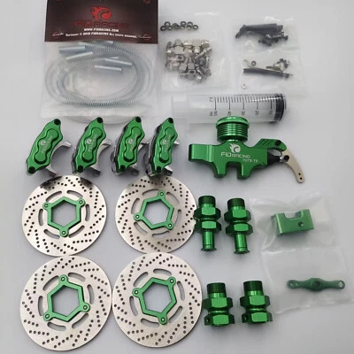 FID Alloy 4 wheel hydraulic disc brake front rear for HPI KM Rovan Baja 5B SS 5T - Image 1 of 4