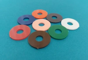 Mixed Colours Nylon 66 Plastic Washers / Shims Large M6 x 19 x 1.6mm Thickness - Picture 1 of 10